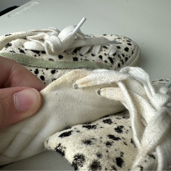 Madewell White Black Splatter Painted Calf Hair Sidewalk Low Top Sneakers 8.5 - Picture 8 of 8